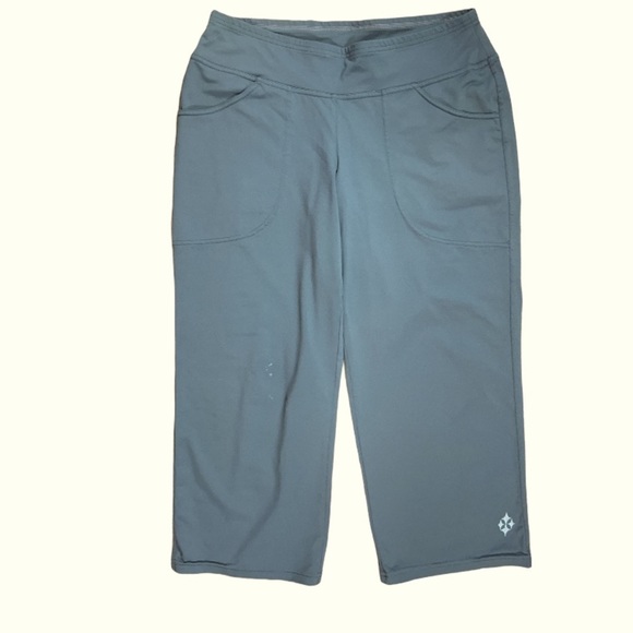 Jofit Pants - All by JoFit women golf cropped capris gray pull on athletic pants with pockets